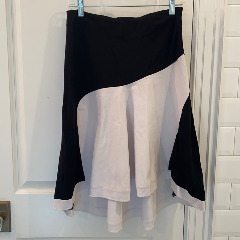 High low black and white skirt.